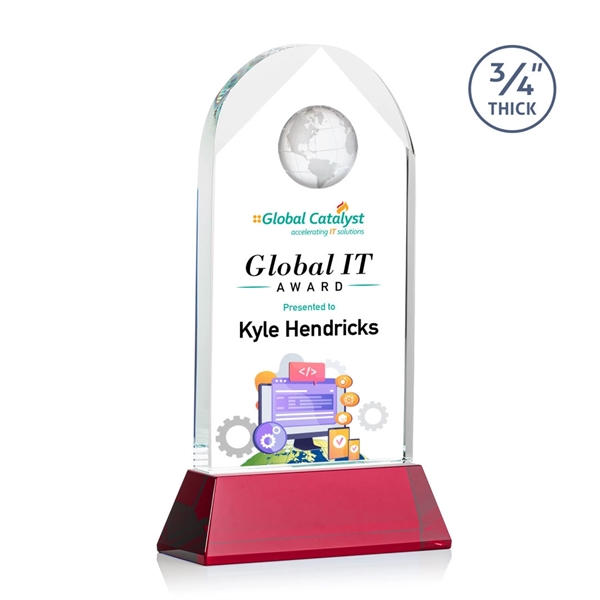 Blake Globe on Newhaven VividPrint™ Award - Red... from ASI 84592 St Regis Group / St Regis