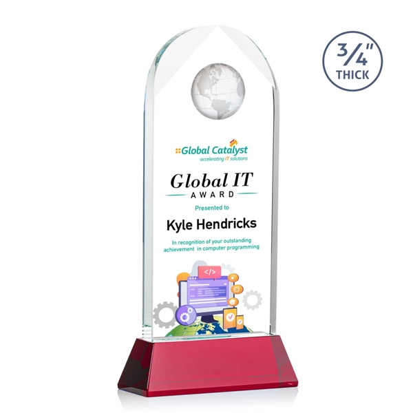 Blake Globe on Newhaven VividPrint™ Award - Red... from ASI 84592 St Regis Group / St Regis