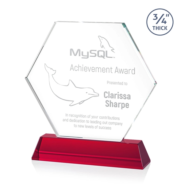 The Ralston Optical Crystal Award on a tall tapered optical base... from ASI 84592 St Regis Group / St Regis
