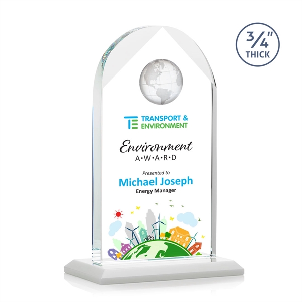 Blake Globe VividPrint™ Award - White... from ASI 84592 St Regis Group / St Regis