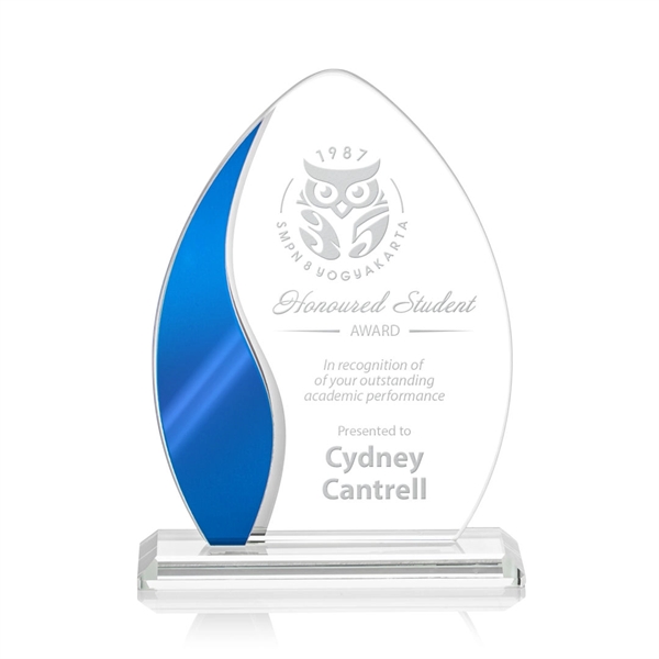 The Sherborne Starfire Crystal Award features an elegant Blue Metallic accent... from ASI 84592 St Regis Group / St Regis