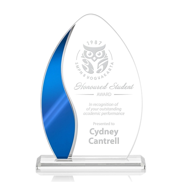 The Sherborne Starfire Crystal Award features an elegant Blue Metallic accent... from ASI 84592 St Regis Group / St Regis