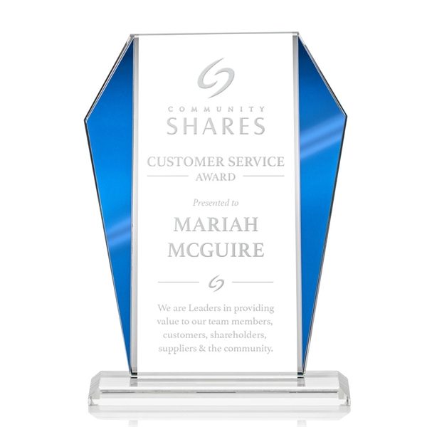 The Newbury Starfire Crystal Award features elegant Blue Metallic accents... from ASI 84592 St Regis Group / St Regis