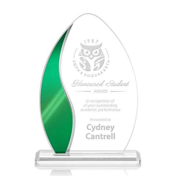 The Sherborne Starfire Crystal Award features an elegant Green Metallic accent... from ASI 84592 St Regis Group / St Regis