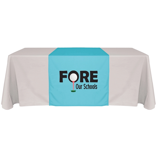 30" x 90" full color display polyester table runner drapes over... from ASI 80228 Quinn