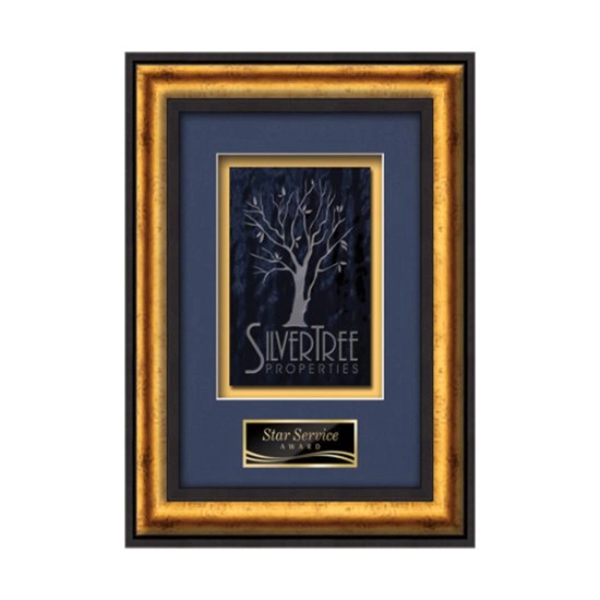 Stained Glass award framed in our exquisite Grazia molding with your... from ASI 84592 St Regis Group / St Regis Crystal