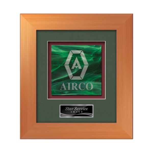 Stained Glass award framed in our exquisite Premier molding with your... from ASI 84592 St Regis Group / St Regis Crystal