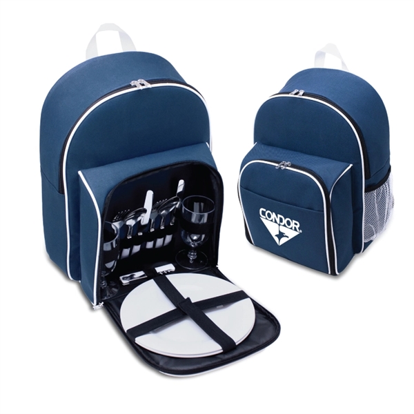 Two person picnic cooler set includes spoons, forks, and knives, plates,... from ASI 30112 ACE Products / Ace Line