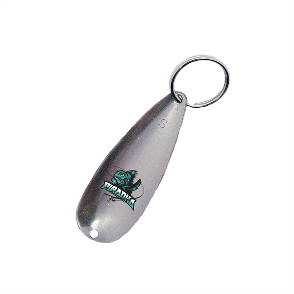Metal 3 1/2" fishing lure key chain with nickel plated finish.... from ASI 76797 Pelican Graphics / Pelican Lures