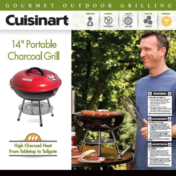 The Cuisinart 14" Portable Charcoal Grill offers the perfect solution for... from ASI 56070 Gemline / Gemline®