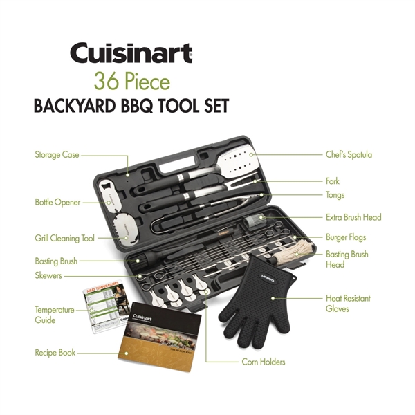 The Cuisinart® 36-Piece Backyard BBQ Tool Set is the ultimate kit... from ASI 56070 Gemline / Gemline®