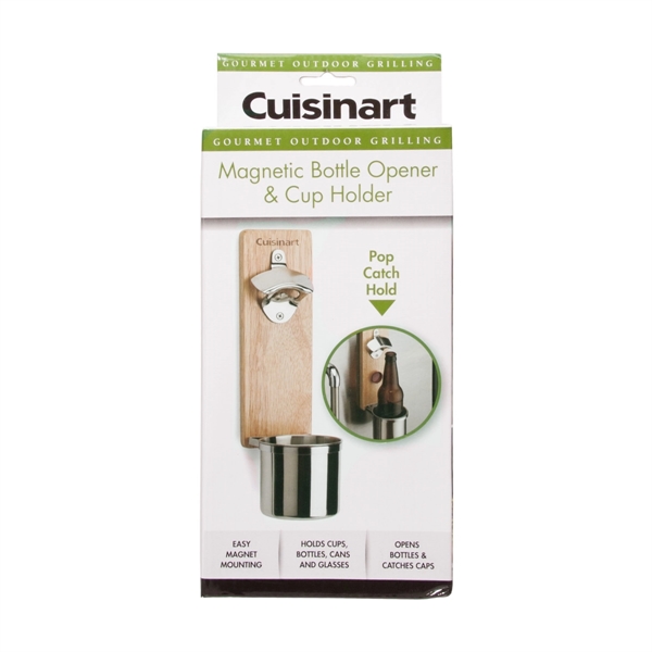 The Cuisinart® Magnetic Bottle Opener & Cup Holder magnetically mounts to... from ASI 56070 Gemline / Gemline®