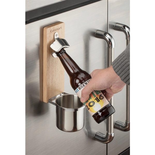 The Cuisinart® Magnetic Bottle Opener & Cup Holder magnetically mounts to... from ASI 56070 Gemline / Gemline®