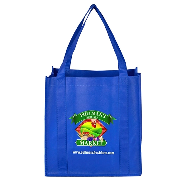 Non-woven polypropylene grocery tote bag with 20" handles, 8" gusset and... from ASI 62660 Innovation Line
