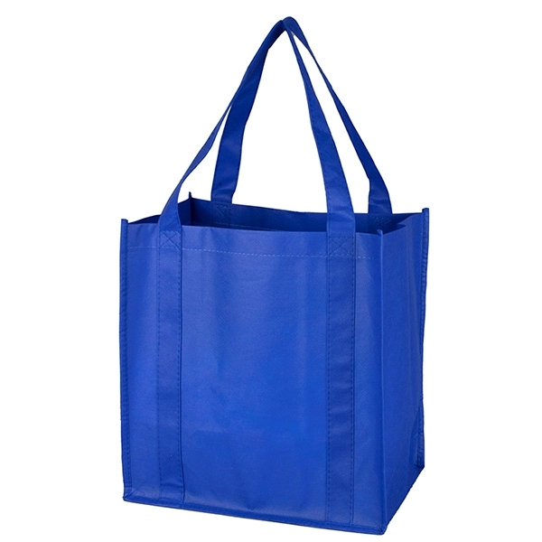 Non-woven polypropylene grocery tote bag with 20" handles, 8" gusset and... from ASI 62660 Innovation Line