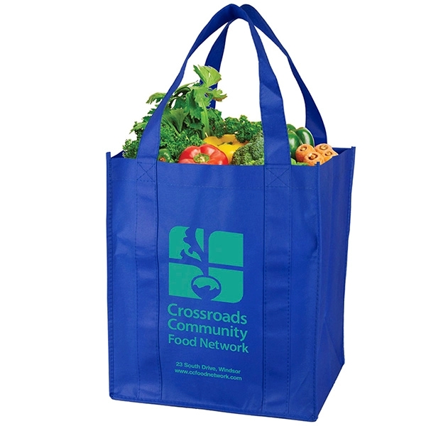 13" x 15" x 10" 80GSM non-woven polypropylene reusable grocery bag... from ASI 62660 Innovation Line