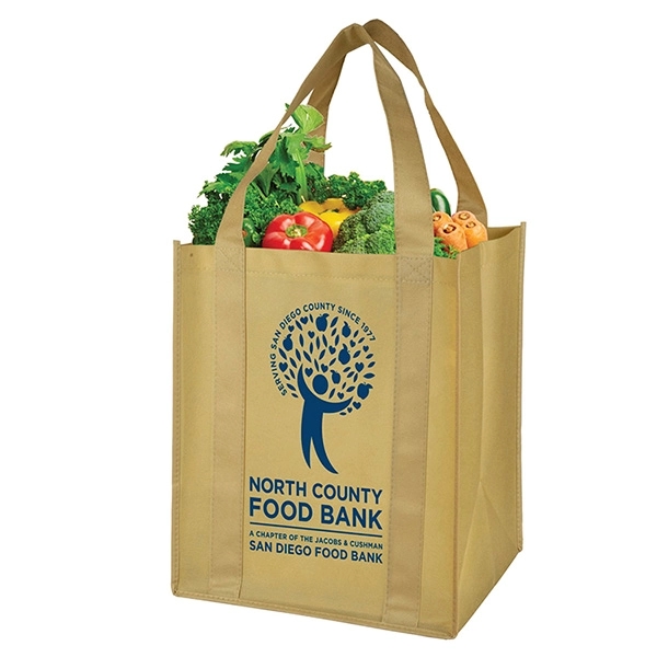 13" x 15" x 10" 80GSM non-woven polypropylene reusable grocery bag... from ASI 62660 Innovation Line