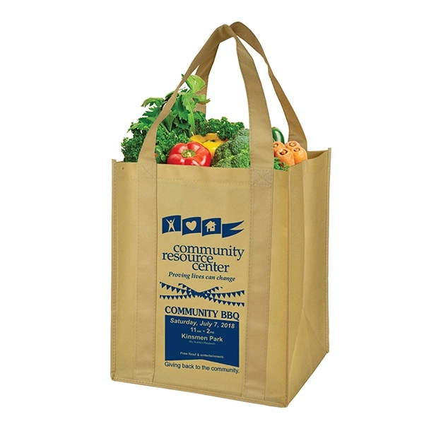 13" x 15" x 10" 80GSM non-woven polypropylene reusable grocery bag... from ASI 62660 Innovation Line