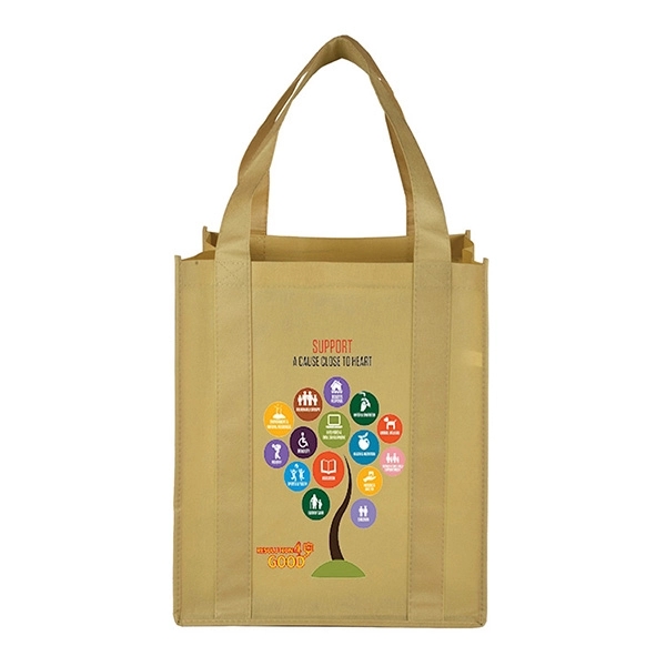 13" x 15" x 10" 80GSM non-woven PP reusable stitched grocery... from ASI 62660 Innovation Line