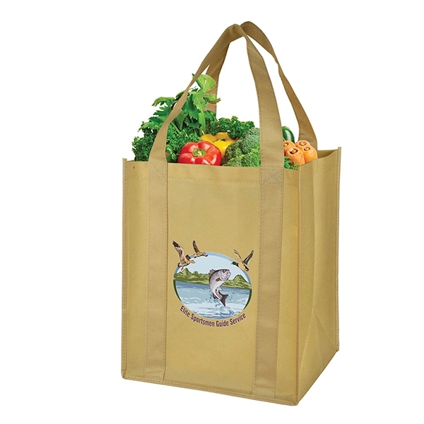 13" x 15" x 10" 80GSM non-woven PP reusable stitched grocery... from ASI 62660 Innovation Line