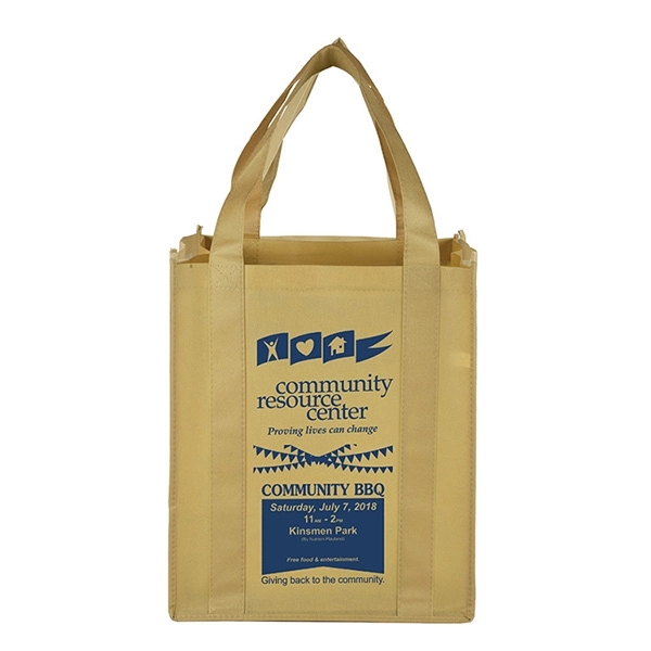 13" x 15" x 10" 80GSM non-woven PP reusable stitched grocery... from ASI 62660 Innovation Line