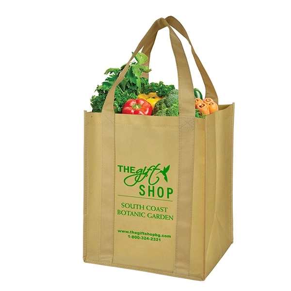 13" x 15" x 10" 80GSM non-woven PP reusable stitched grocery... from ASI 62660 Innovation Line