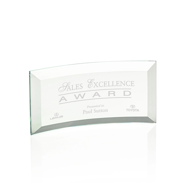 Jade 3/8-inch thick curved award with beveled edges.... from ASI 84592 St Regis Group / St Regis