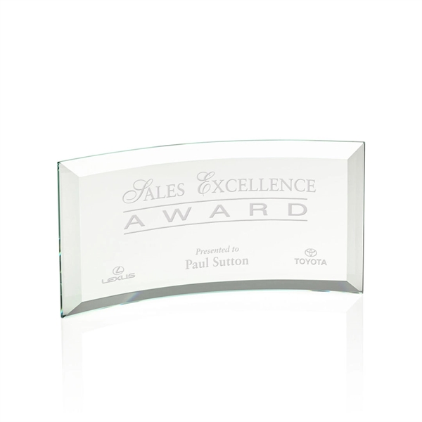 Jade 3/8-inch thick curved award with beveled edges.... from ASI 84592 St Regis Group / St Regis
