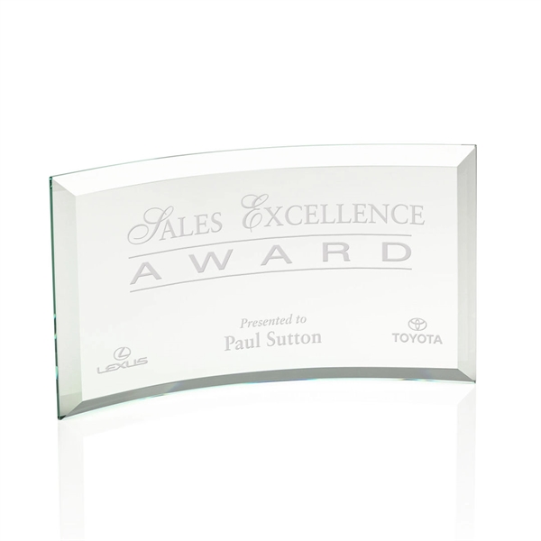 Jade 3/8-inch thick curved award with beveled edges.... from ASI 84592 St Regis Group / St Regis