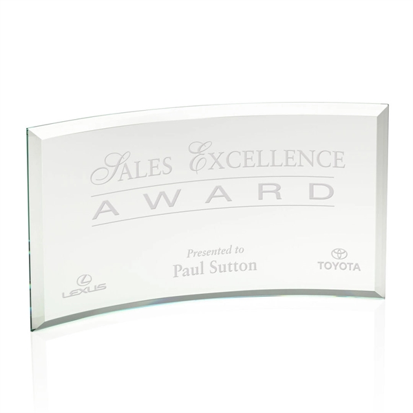 Jade 3/8-inch thick curved award with beveled edges.... from ASI 84592 St Regis Group / St Regis