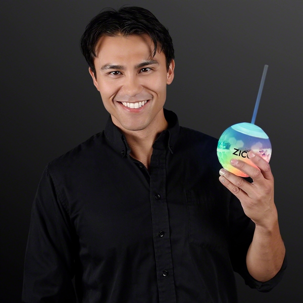 LED Disco Ball Tumbler Cup, Deluxe Light Base; Blank & Imprinted... from ASI 34194 ALightPromos