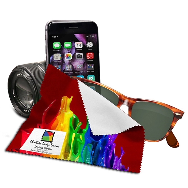 100% microfiber cleaning cloth with serrated edges and a full color... from ASI 62660 Innovation Line