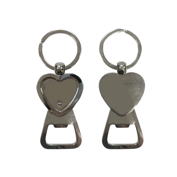 Heart-shaped metal bottle opener with split keyring attachment plus epoxy doming... from ASI 37218 Athena Promo (tm)