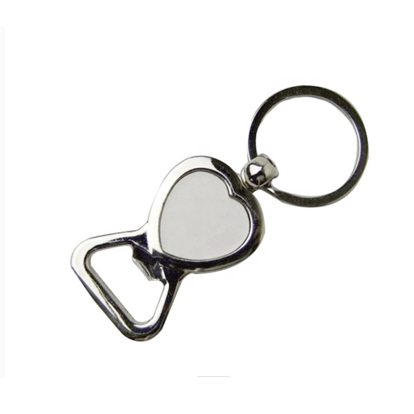 Heart-shaped metal bottle opener with split keyring attachment plus epoxy doming... from ASI 37218 Athena Promo (tm)