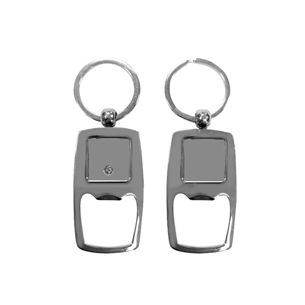 Bottle opener keychain with epoxy doming on 1 side and shipping... from ASI 37218 Athena Promo (tm)