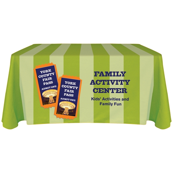 4' Fully Customized Open Back Throw Style Table Cover... from ASI 80228 Quinn