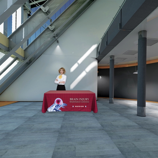 6' Fully Customized Open Back Throw Style Table Cover... from ASI 80228 Quinn