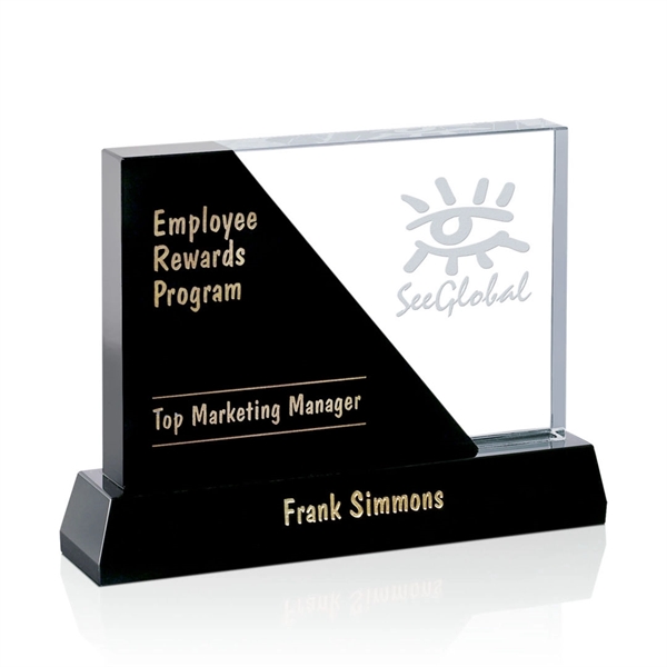 Black and clear optical crystal square award.... from ASI 84592 St Regis Group / St Regis