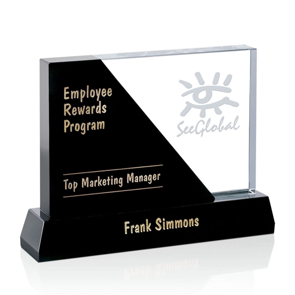 Black and clear optical crystal square award.... from ASI 84592 St Regis Group / St Regis