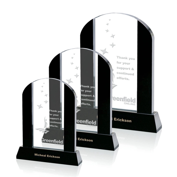 Black and clear optical crystal arch award.... from ASI 84592 St Regis Group / St Regis