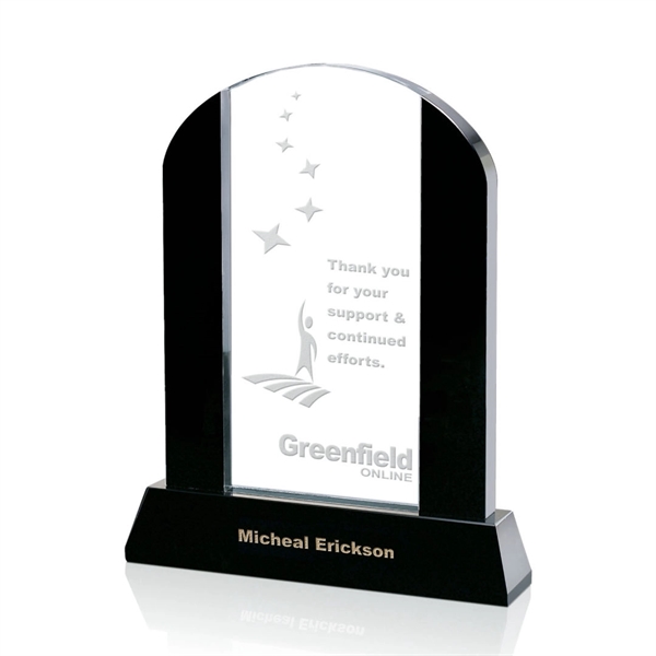 Black and clear optical crystal arch award.... from ASI 84592 St Regis Group / St Regis