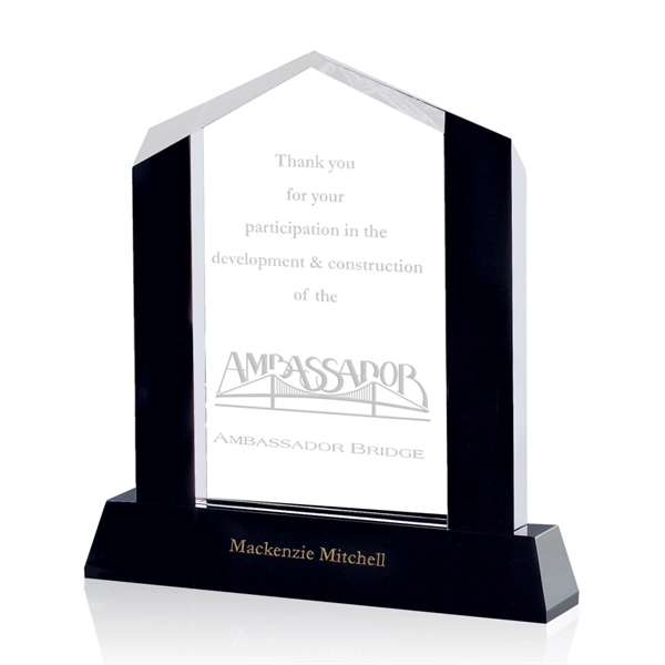 Black and clear optical crystal peak award.... from ASI 84592 St Regis Group / St Regis