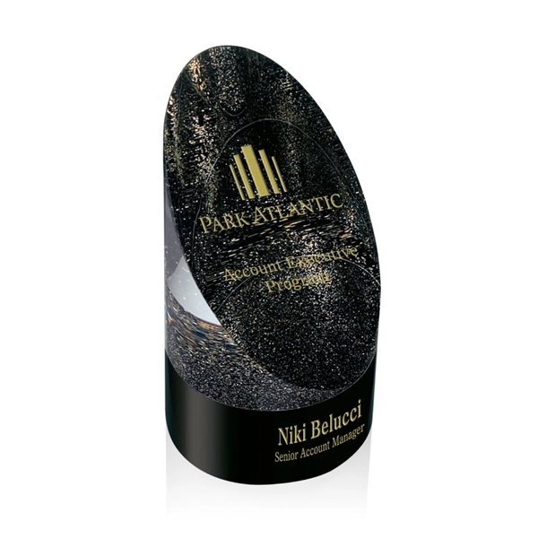 Beautiful black solid optical crystal award is colored and specked from... from ASI 84592 St Regis Group / St Regis