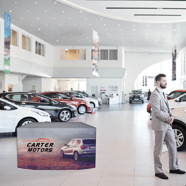 4' Fully Customized Open Back Fitted Table Cover... from ASI 80228 Quinn