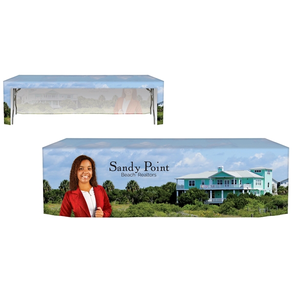 8' Fully Customized Open Back Fitted Table Cover... from ASI 80228 Quinn