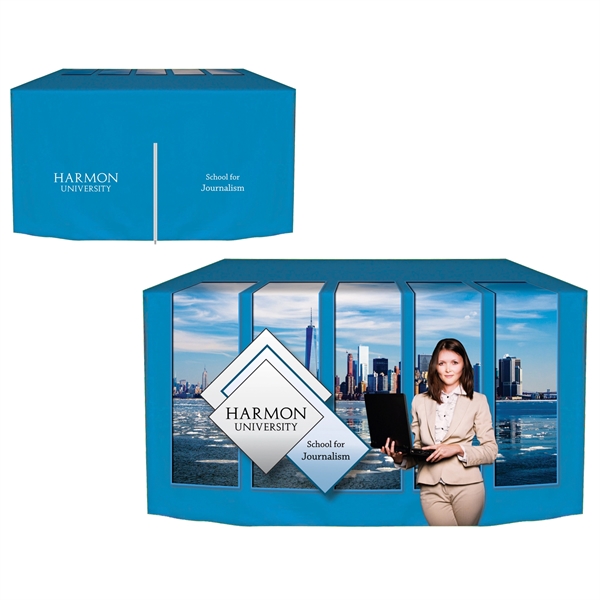 4' Fully Customized Zipper Back Fitted Table Cover.... from ASI 80228 Quinn