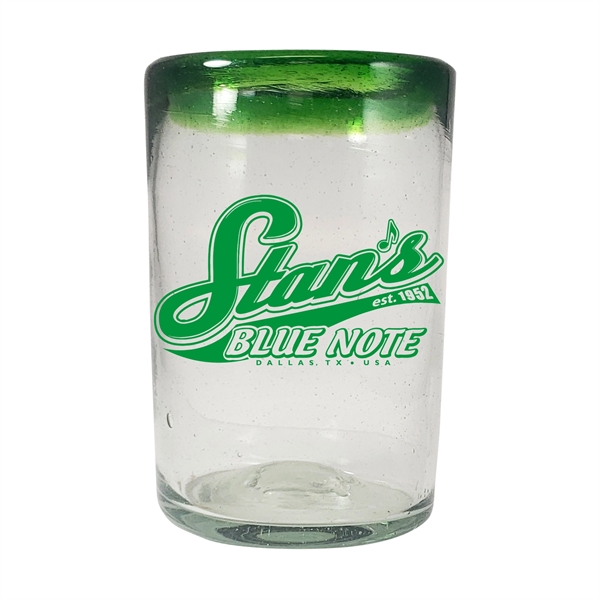 16 oz. Jalisco Hand-Blown Mexican Drinking Glass With Colored Rim... from ASI 80060 VisionUSA