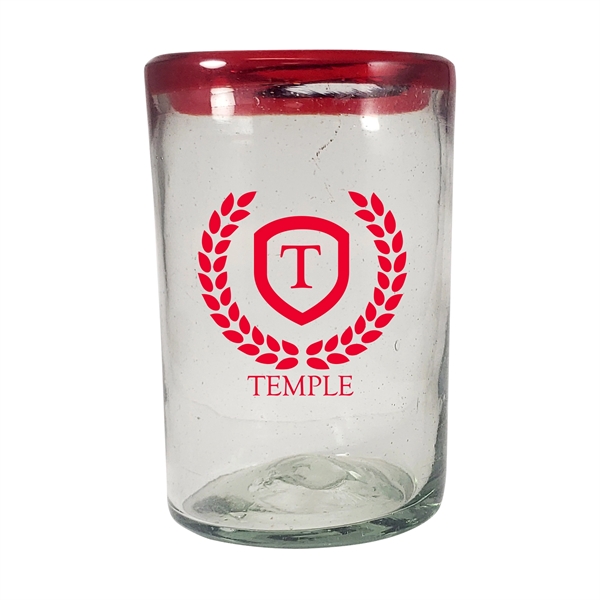 16 oz. Jalisco Hand-Blown Mexican Drinking Glass With Colored Rim... from ASI 80060 VisionUSA