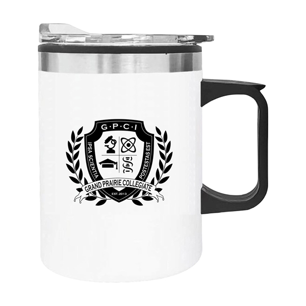 14 oz. VisionSteel double-wall mug with stainless outer and plastic inner... from ASI 80060 VisionUSA