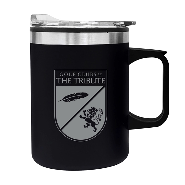 14 oz. VisionSteel double-wall mug with stainless outer and plastic inner... from ASI 80060 VisionUSA